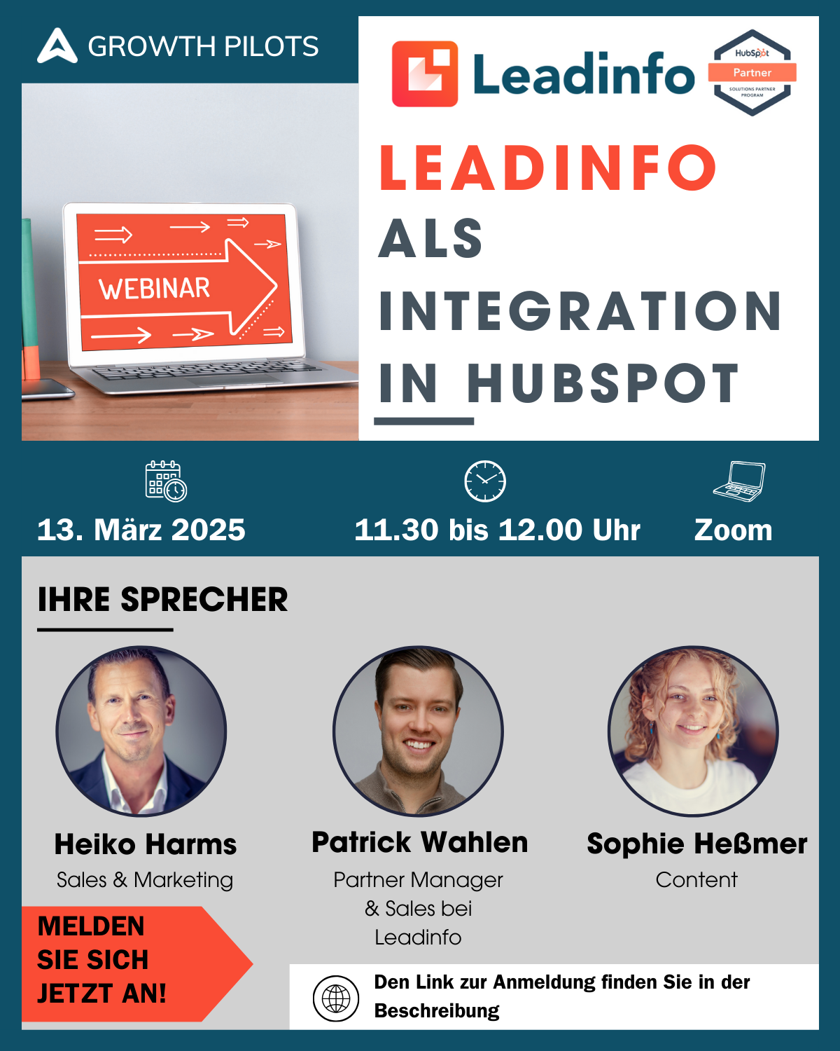 Leadinfo in HubSpot Einladung